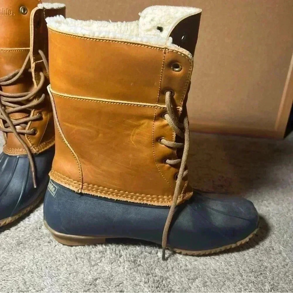 Northside Women Brown Suede Blue Snow Insulated Duck Waterproof Duck Boot 9 - Picture 7 of 13